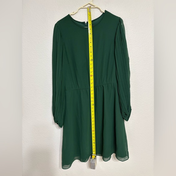 BNT Ann Taylor Forest Green Long Sleeve Dress Size 12 - Picture 5 of 6
